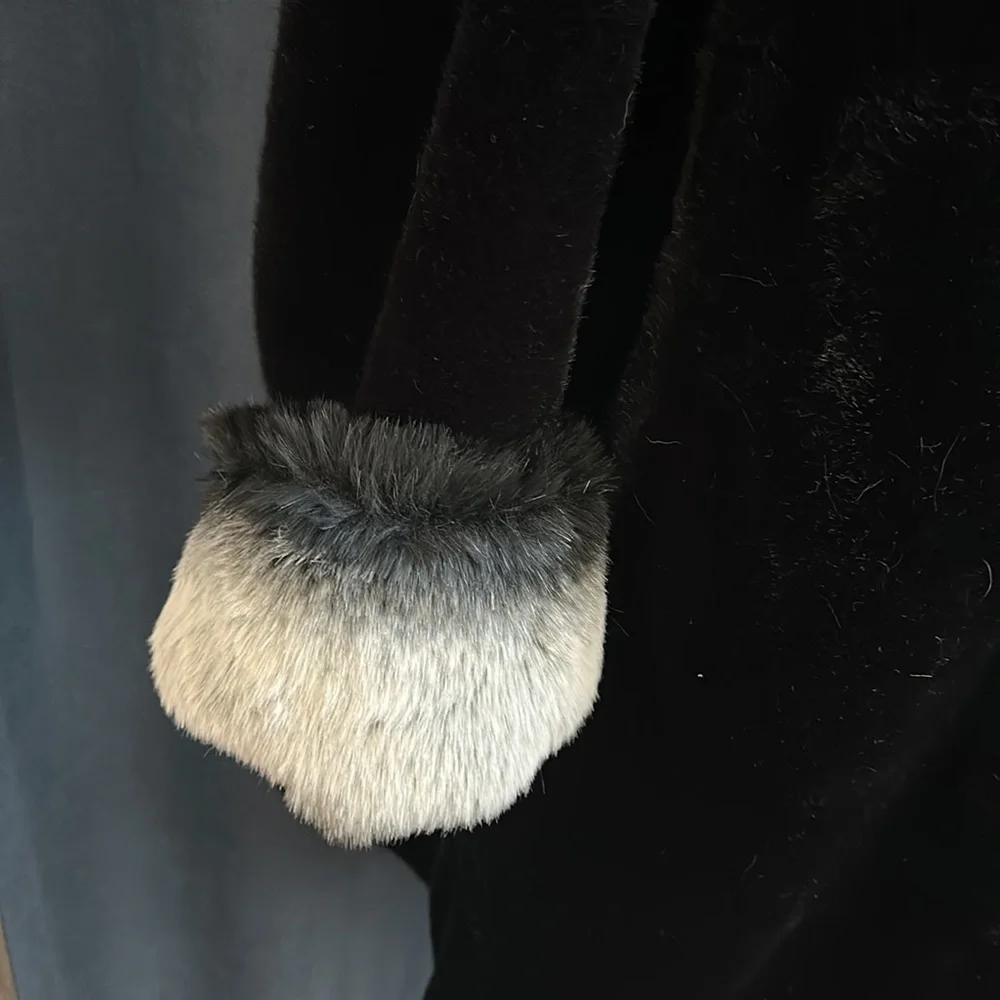 ⭐️SALE⭐️ Rachel Zoe Black Faux Fur Coat NWOT - Picture 8 of 17